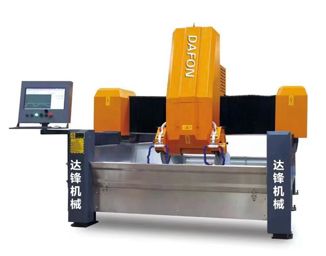 The process of liquid marble in cnc stone cutting machine