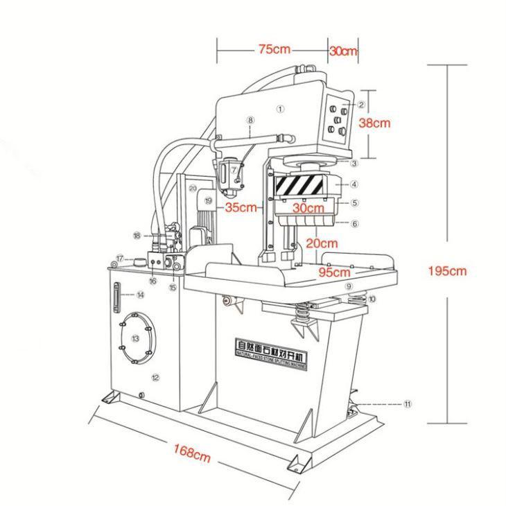 portable stone splitting machine
