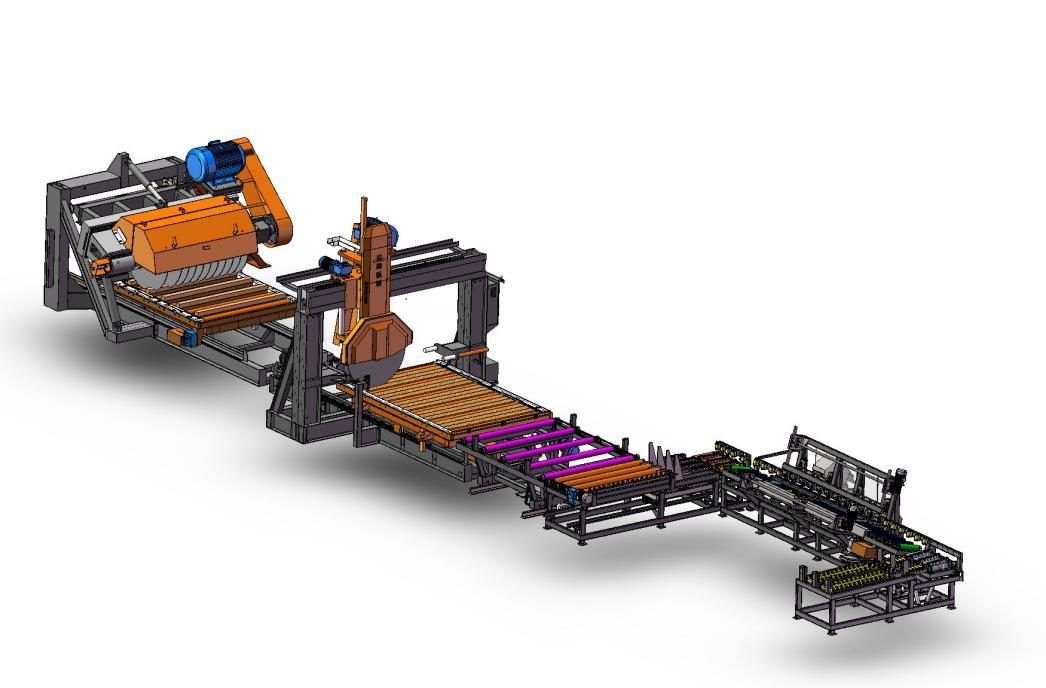 kerbstone cutting machine line