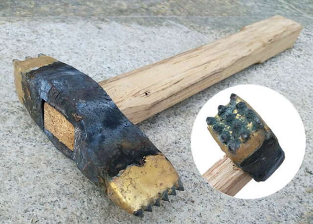bush-hammered finish