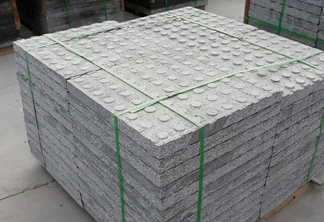 dotted tactile paving stone,