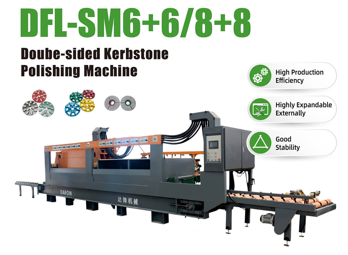 polishing machine for kerbstone